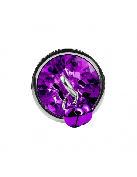 Plug léger S avec pierre et clochettes violettes