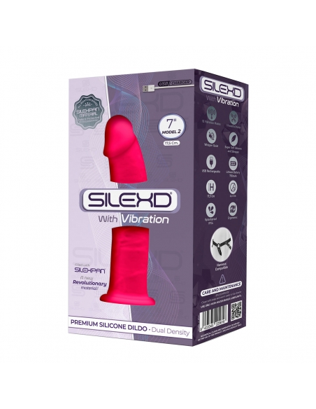 SilexD M2 vibrant et rechargeable rose 17,5 cm Ø 4,4 cm