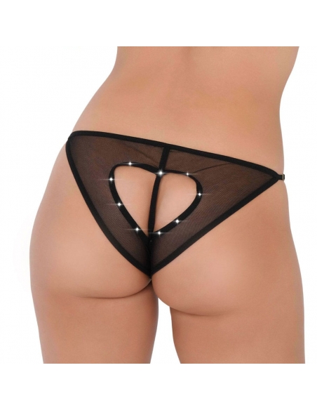 Culotte Tiffany avec découpe coeur et strass