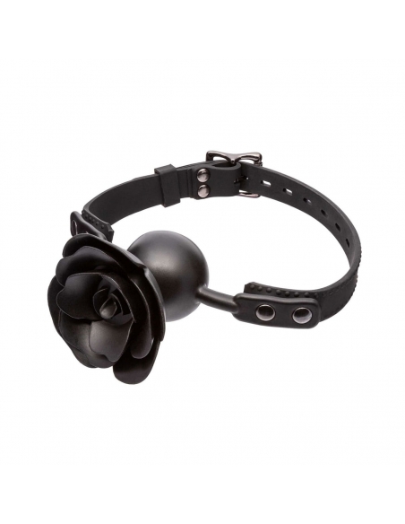 Bâillon avec rose noire amovible