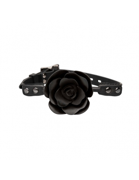 Bâillon avec rose noire amovible