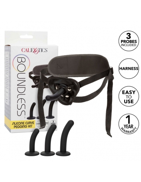 Kit pegging harnais et dildos Boundless Curve