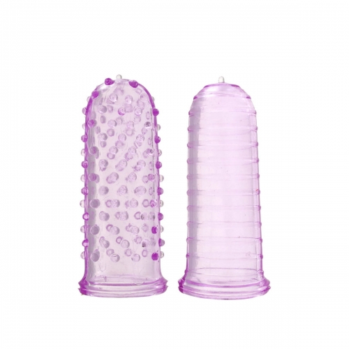 2 gaines pour doigts chinois Toy Joy violettes