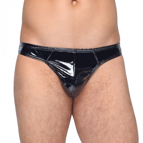 String homme en vinyle noir