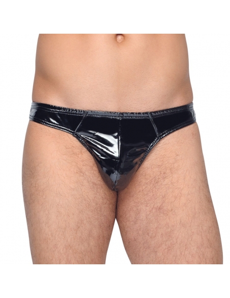 String homme en vinyle noir