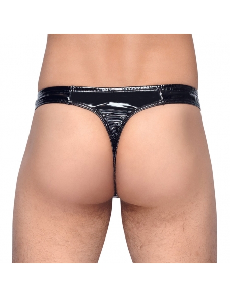 String homme en vinyle noir