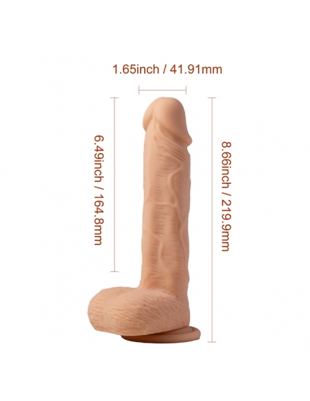 Paxton dildo réaliste vibrant et connecté 21 cm