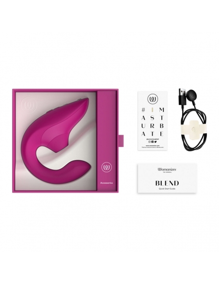 Double stimulateur Womanizer Blend rose fuchsia