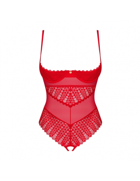Body rouge ouvert Ingridia