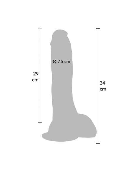 Dildo XXXL Get Real Extreme 34 cm - Ø 7.5 cm