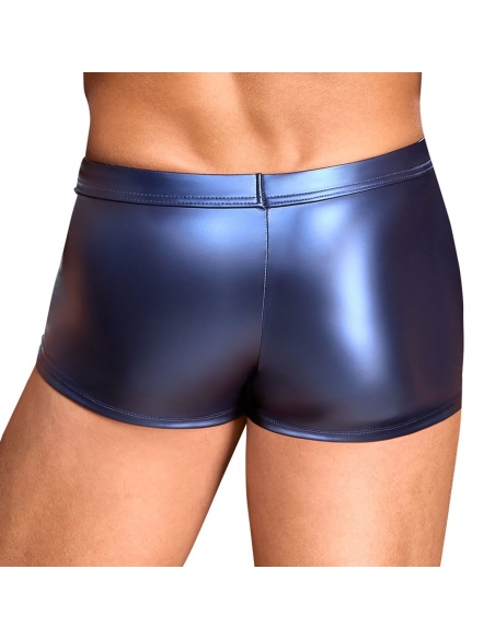 Boxer Nek bleu métallique