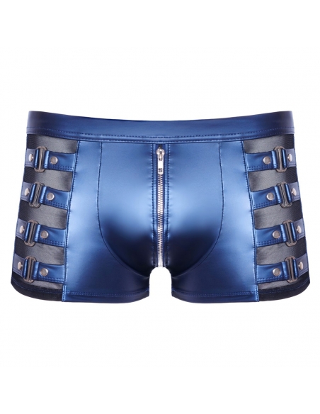 Boxer Nek bleu métallique