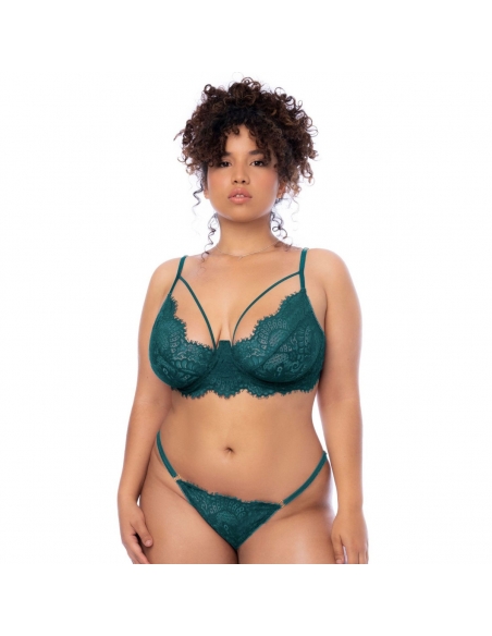 Ensemble XL 3 pcs Mapalé en dentelle verte