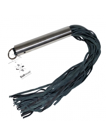 Martinet souple The Sinners en cuir noir et manche métallique